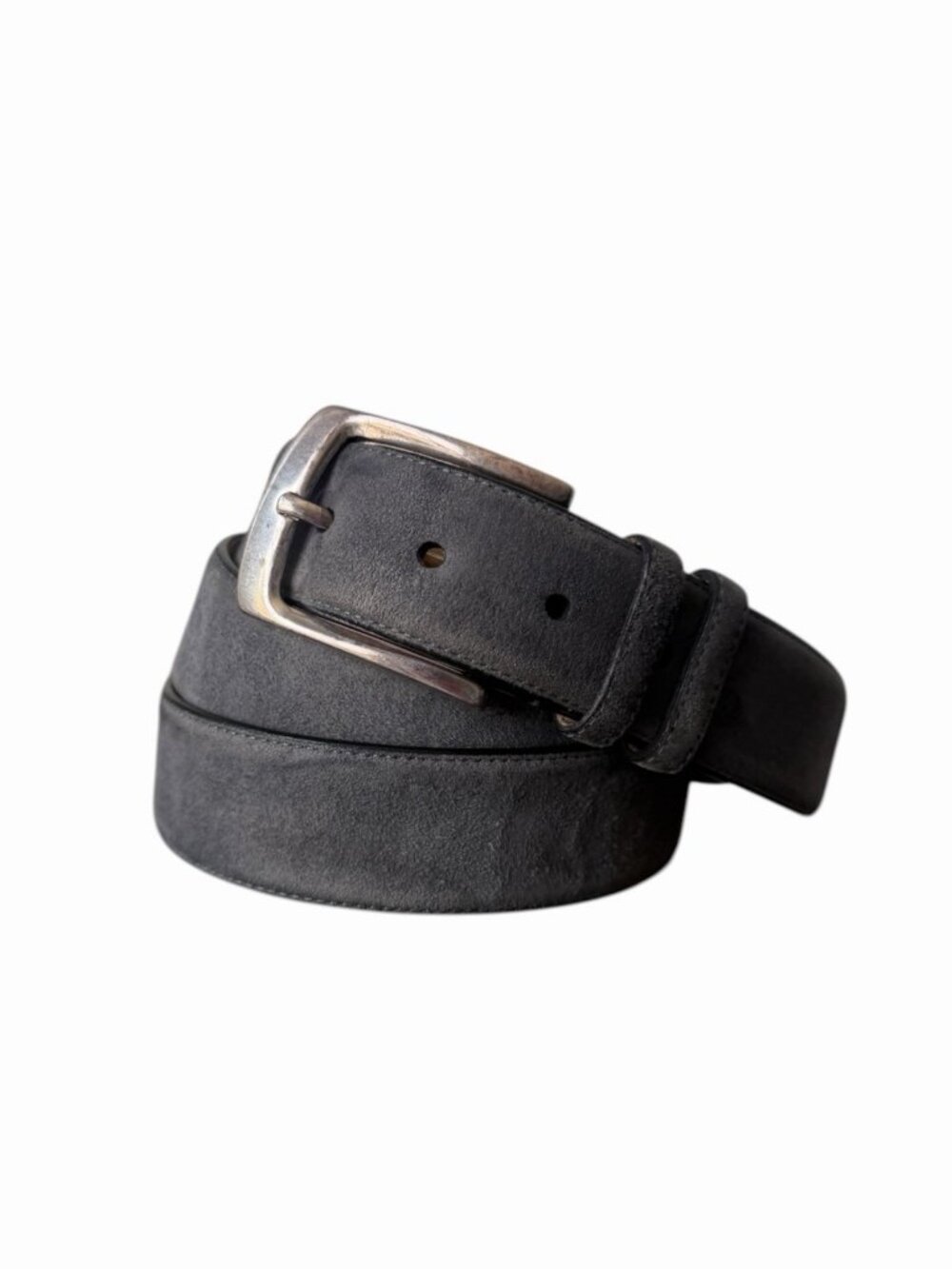 Mezlan Gray Suede Leather Men's Belt 42"